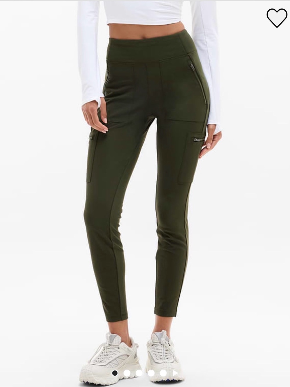 Athleta headlands hybrid Cargo 2 Tight in aspen olive green